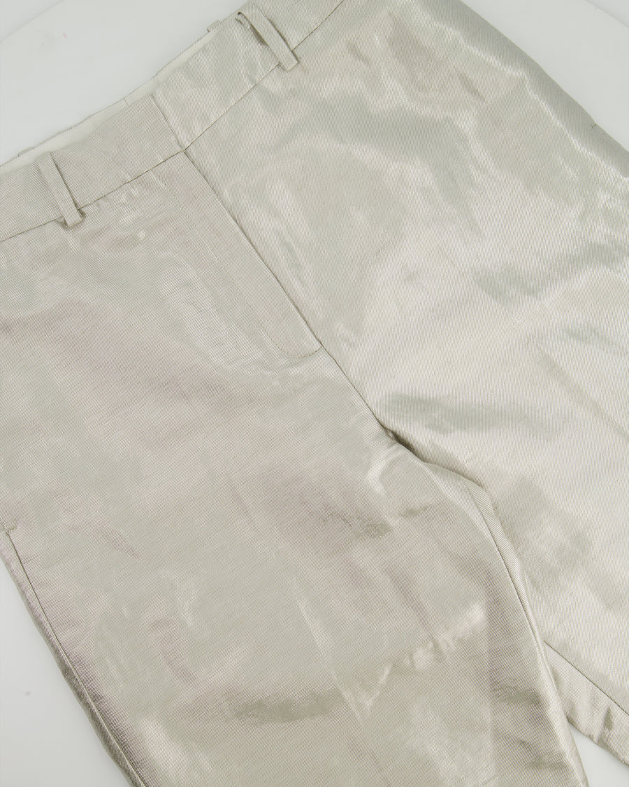 Racil Silver Metallic Suit Trousers FR 40 (UK 12)