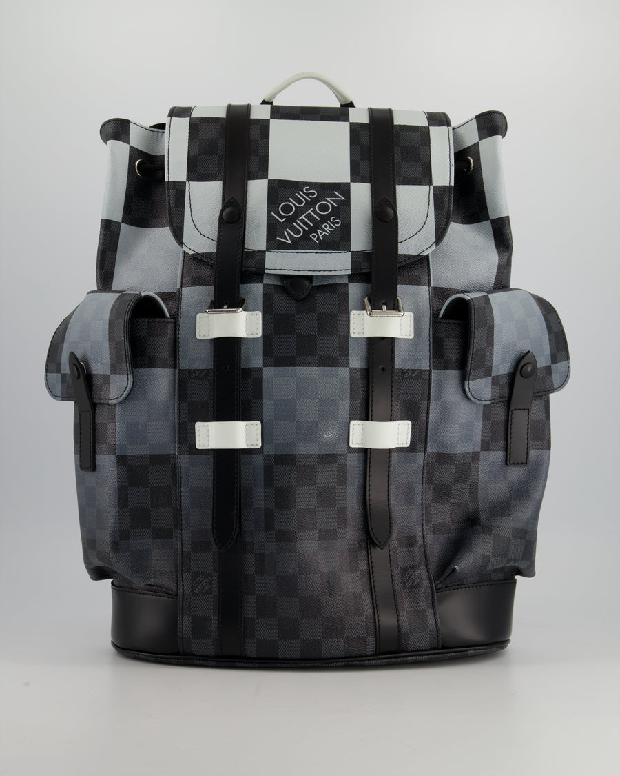 Limited Edition* Louis Vuitton Christopher Backpack Bag in Black and –  Sellier