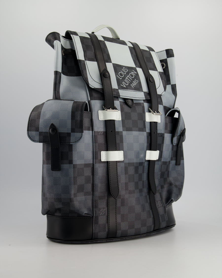 Christopher backpack cloth bag Louis Vuitton Black in Cloth - 33599607