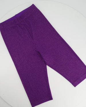 Alexandre Vauthier Purple Crystal Embellished Cycling Shorts Size FR 34 (UK 6)