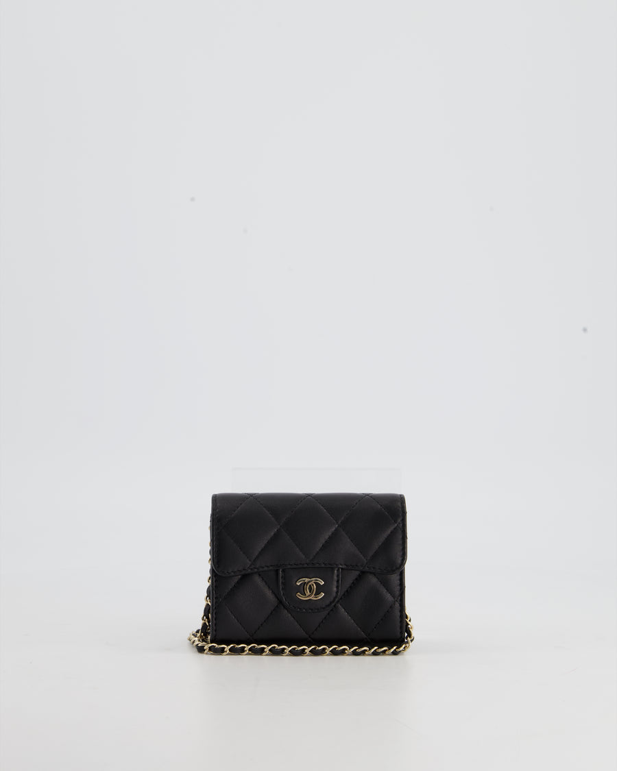Chanel Black Lambskin Small Quilted Belt Bag