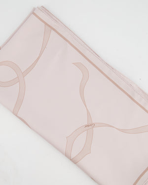 Cartier Pale Pink Printed Silk Scarf