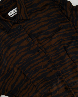 The Attico Black Zebra Shirt Dress Size IT 40 (UK 8)