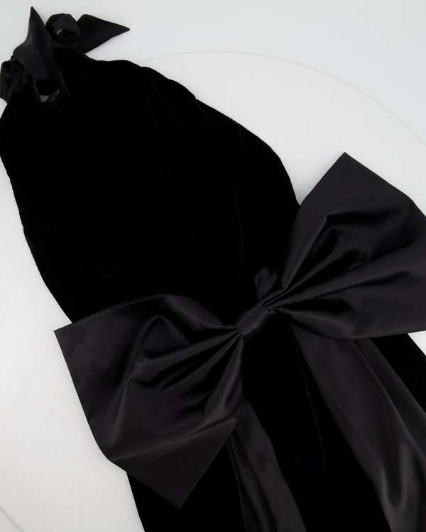 Harmur Black Mini Dress with Large Bow Detailing FR 34-36 (UK 6-8)