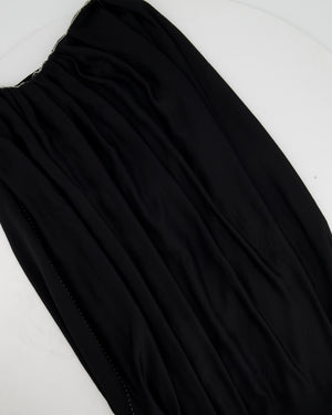 Maison Rabih Kayrouz Black Maxi Dress with White Stitching IT 42 (UK 10)