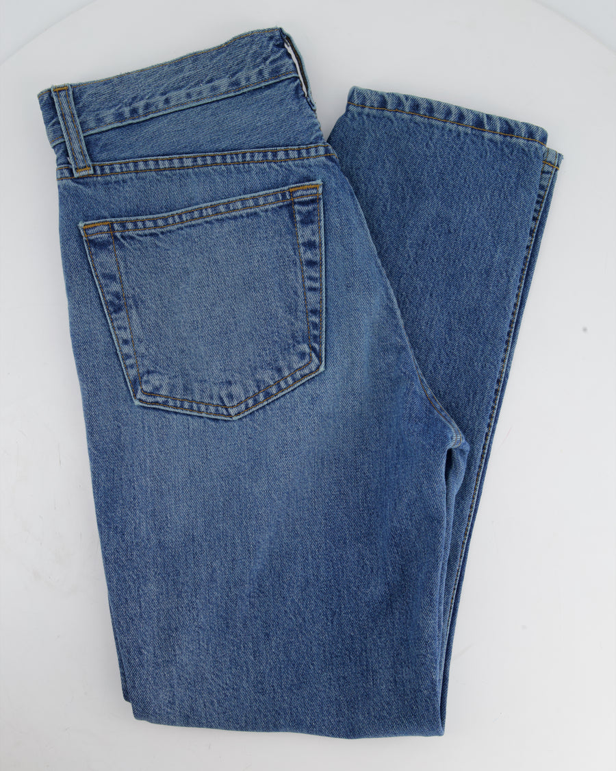 Re-Done Medium Wash Denim Straight Leg Jeans Size 26 (UK 8)