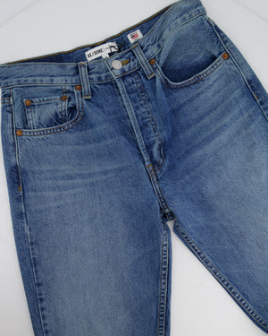 Re-Done Medium Wash Denim Straight Leg Jeans Size 26 (UK 8)
