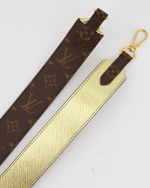 Louis Vuitton Gold and Brown Monogram Bag Strap