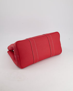 Hermès Garden Party Bag 36cm in Rouge Tomato Negonda Leather with Palladium Hardware