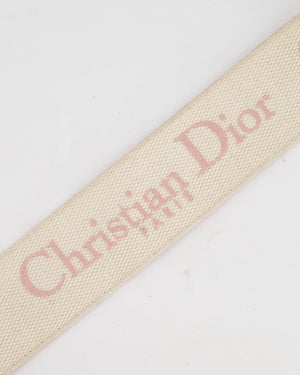 Christian Dior Pale Pink Guitar Bag Strap with Gold Hardware