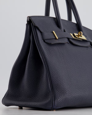 Hermès Birkin Bag 30cm in Bleu Nuit Togo Leather with Gold Hardware –  Sellier