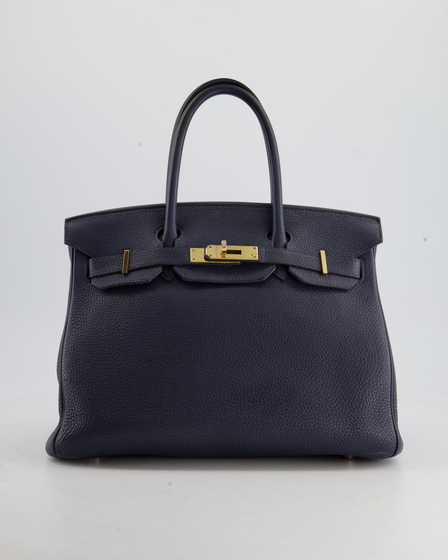 Hermès Birkin Bag 30cm in Bleu Nuit Togo Leather with Gold