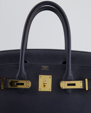 HERMÈS Birkin 25 handbag in Blue Nuit Togo leather with Gold hardware-Ginza  Xiaoma – Authentic Hermès Boutique