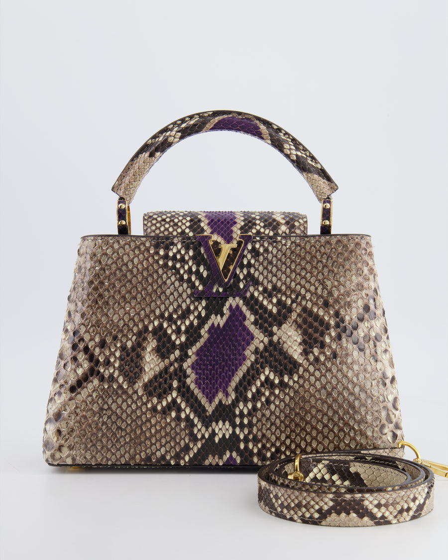 Louis Vuitton Purple Leather and Python Capucines BB Bag Louis Vuitton