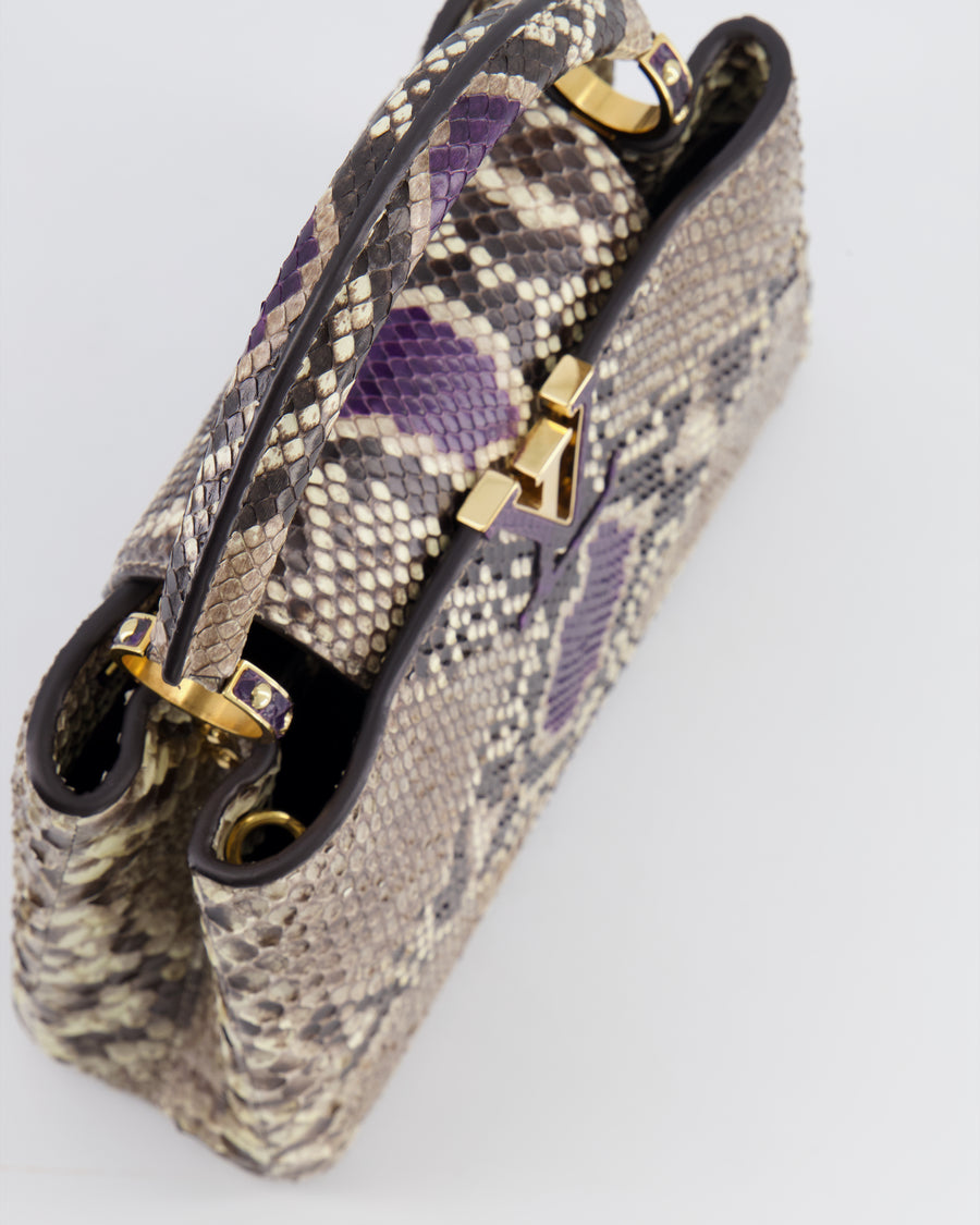 Capucines BB Bag Luxury - Ramadan Gift Idea - Arizona Brown - Leather and  Python, Women