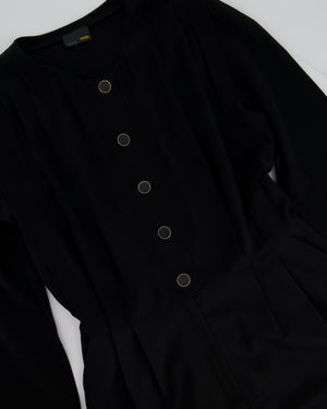 Fendi Black Long - Sleeve Jumpsuit with Button Detailing IT 40 (UK 8)