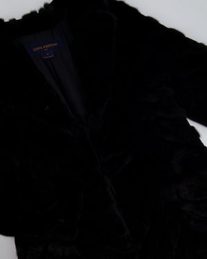 Louis Vuitton Velvet Trim Robe Jacket BLACK. Size 38