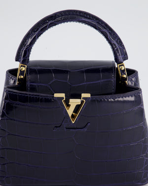 Capucines crocodile handbag Louis Vuitton Blue in Crocodile - 34024043