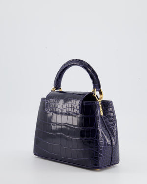 Louis Vuitton Midnight Blue Crocodile Mini Capucines BB Handbag