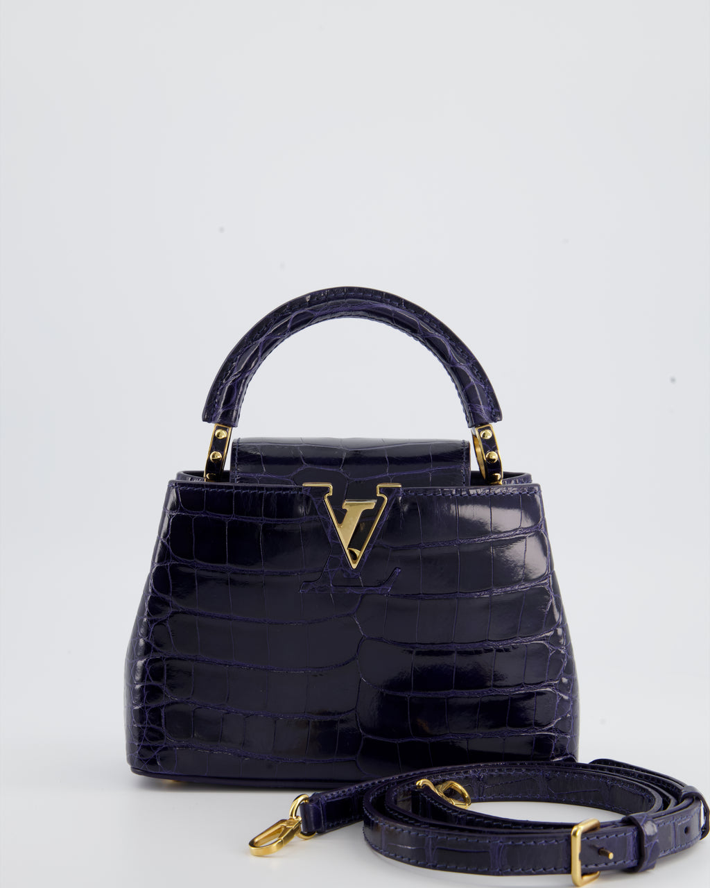 Louis Vuitton Capucines Bag Crocodile Mini Green 125911376