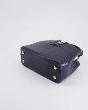 Louis Vuitton Midnight Blue Crocodile Mini Capucines BB Handbag