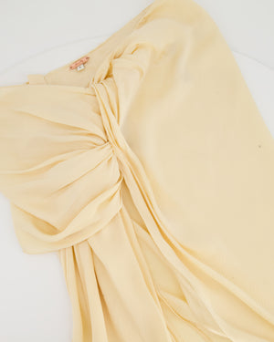 Johannah Ortiz Cream Silk Open Slit Skirt Size US 6 (UK 8)