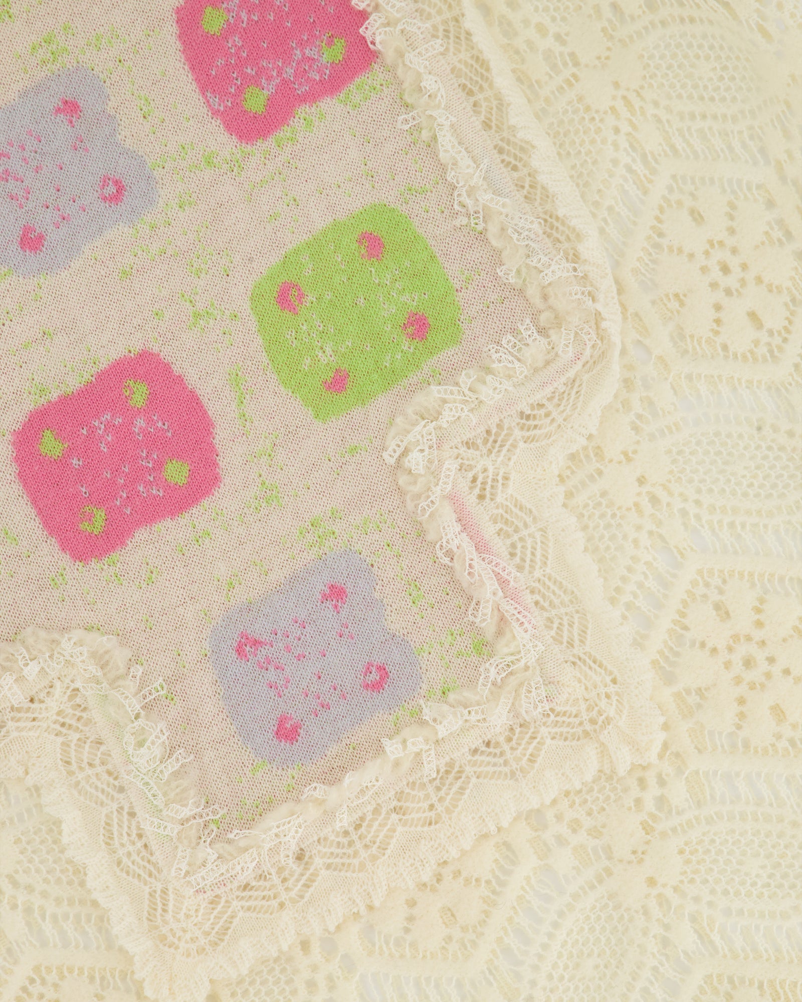 Chanel Cream Crochet Sleeveless Top with Multicoloured