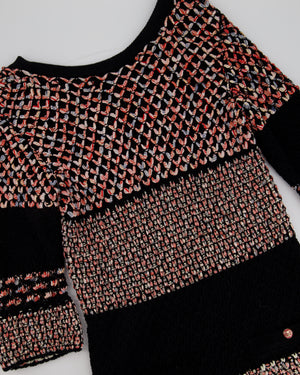 Chanel Tweed Multi-Colour Open-Knit Dress with Front Pocket Detailing FR 34 (UK 6)
