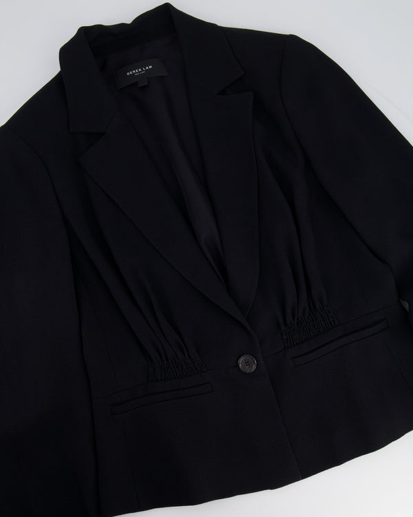 Derek Lam Black Pleated Blazer Jacket Size IT 42 (UK 10)