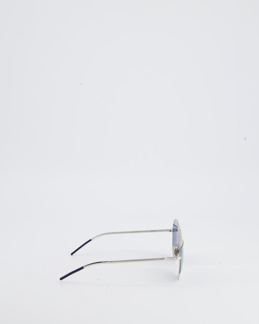 Christian Dior Split Metallic Silver Sunglasses