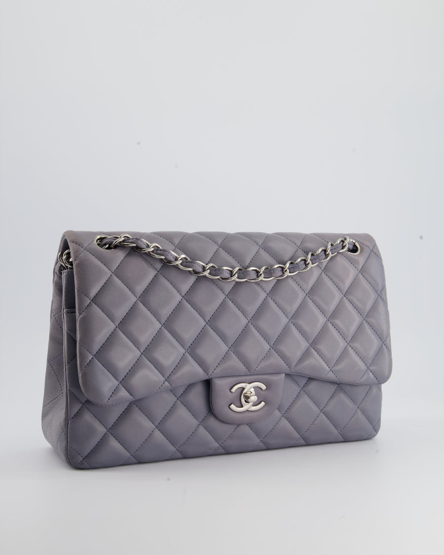 Chanel Lavender Jumbo Double Flap Bag in Lambskin Leather with