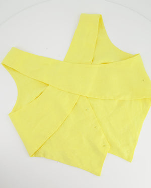 Racil Yellow Linen Waistcoat with Criss-Cross Back Detail RRP £315