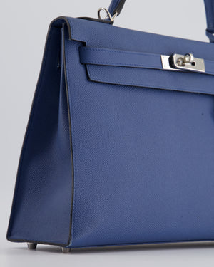 Hermès Kelly 20 Deep Blue Sellier Epsom Palladium Hardware PHW — The French  Hunter
