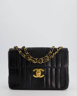 Chanel Vintage Classic Flap White and Black Lambskin Leather Shoulder Bag  at 1stDibs