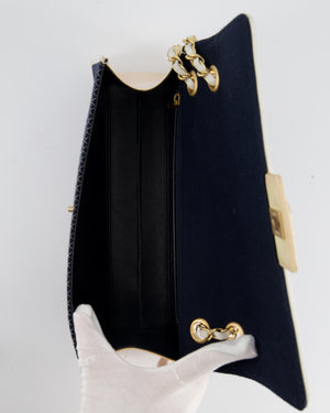 Chanel Vintage Navy & White Stitch Single Flap Bag with 24k Gold Hardw –  Sellier