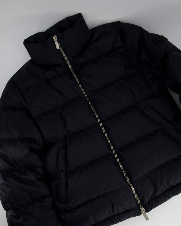 Christian Dior Men's Black Oblique Down Puffer Jacket Size FR 42 RRP £2400