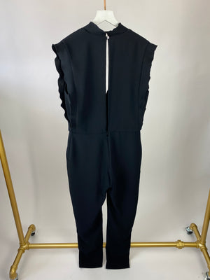 Iro Black Ruffled Hem Jumpsuit Size FR 36 (UK 8)