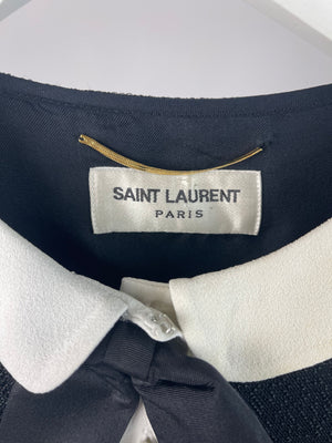 Saint Laurent Black Peterpan Collar Dress FR 38 (UK 10)