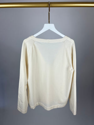 Alaia Cream Wool Cardigan Size FR 38 (UK 10)