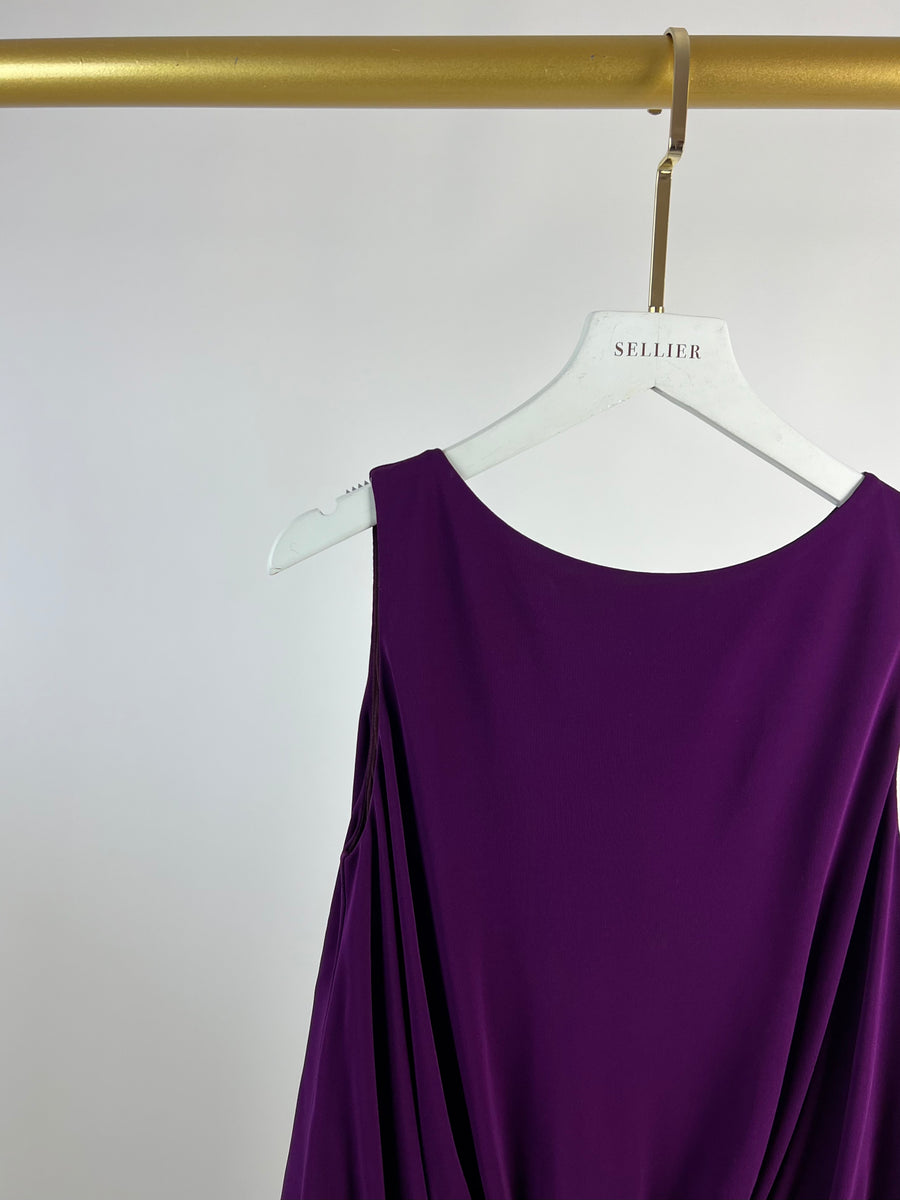 Alberta Ferretti Purple Halter Neck Mini Dress IT 36 (UK 4)