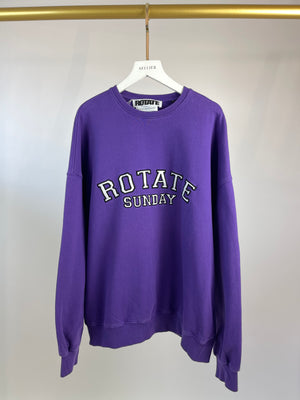 Rotate Birger Christensen Purple Sweater with Front Logo Size S (UK 8)