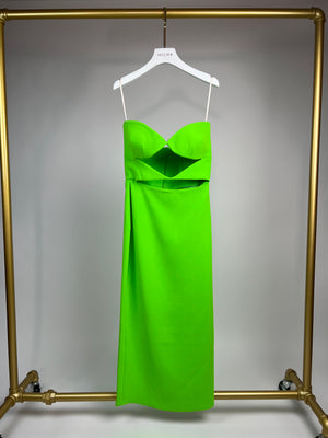 Alex Perry Green Strapless Dress with Cut Outs UK 10