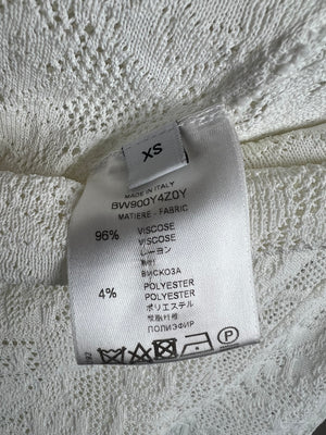 Givenchy White Long Sleeve Lace Top Size XS (UK 6)