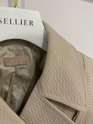 Alaia Cream Jacket with Zip Details Size FR 38 (UK 10)
