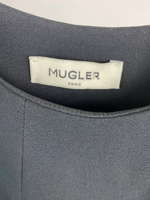 Mugler Black A- Line Dress with Open Back Detail Size FR 34 ( UK 6)