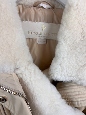 Nicole Benisti Shearling Puffer Jacket Cream FR 36 (UK 8)