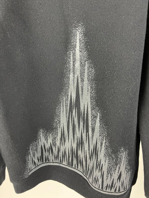 Chanel Black Sweatshirt with Grey Printed Details Size FR 36 (UK 8)