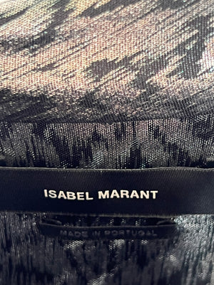 Isabel Marant Grey Metallic Leopard Print Dress FR 36 (UK 8)