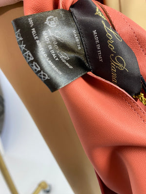 Loro Piana Burnt Orange and Camel Reversible Leather Waist Coat with Belt Size S (UK 8)