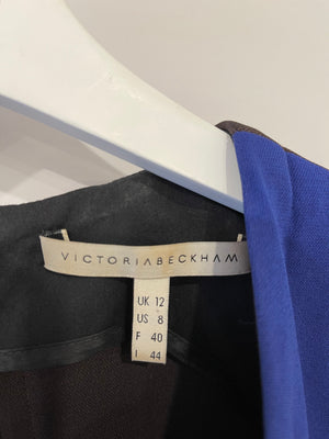 Victoria Beckham Colour Block Silk Sleeveless Midi Dress Size FR 40 (UK 8)